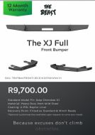 The Beast XJ Full Bumper